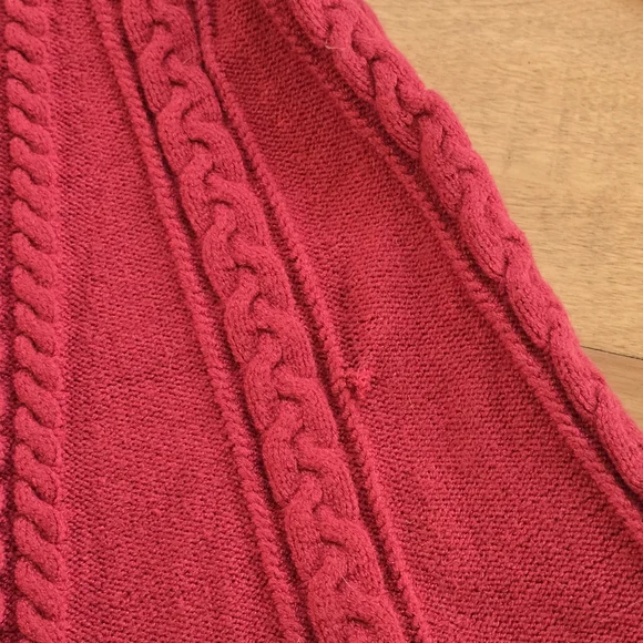 BNWT Free People Cableknit Mini Dress In Cranberry Size Small - Picture 7 of 8